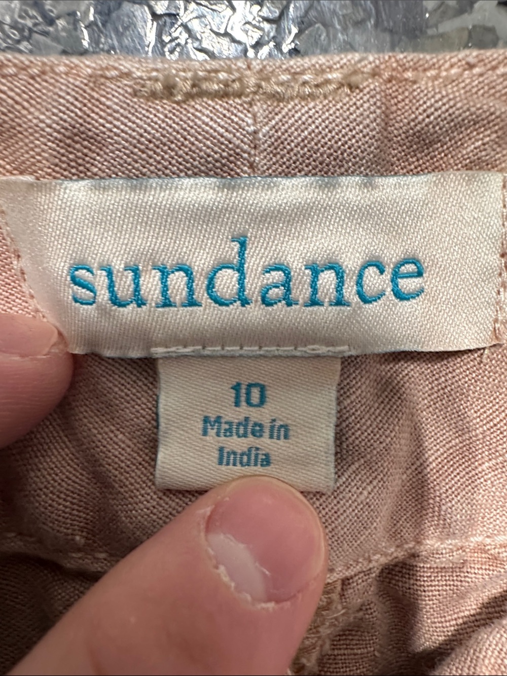 Sundance Women's Dusty Rose Jogger Pants with Lace Trim - Picture 2 of 5